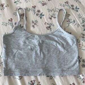 Aritzia Grey Cropped Tank Top